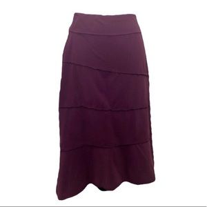 Athleta Purple Asymmetrical Hem Midi Skirt Medium